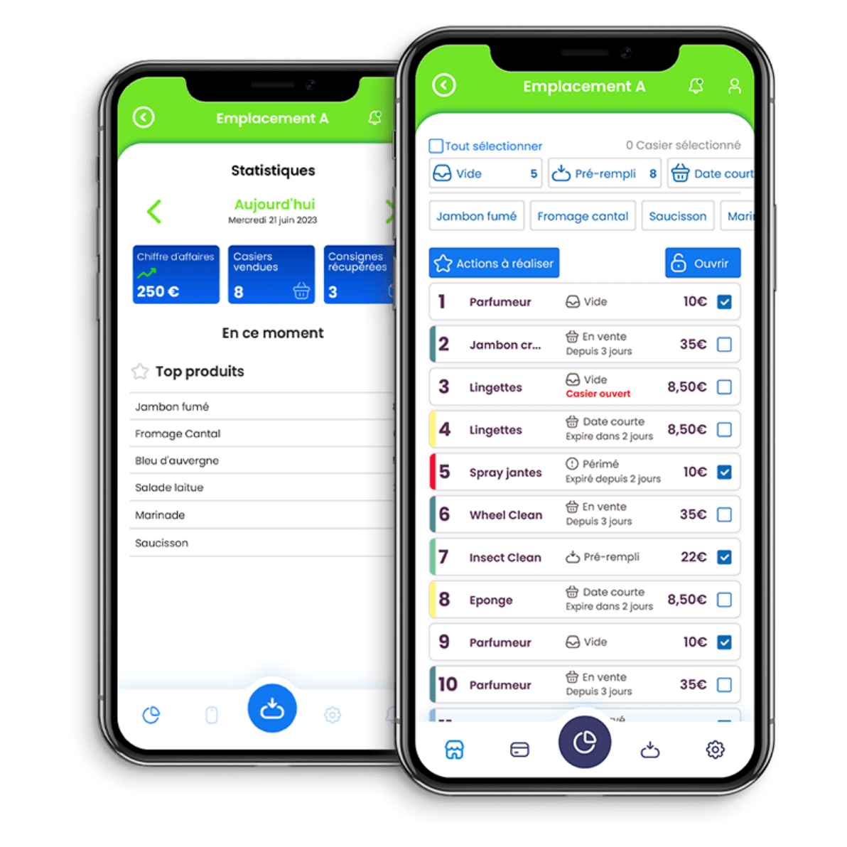 Application de pilotage Casiers Libre Service