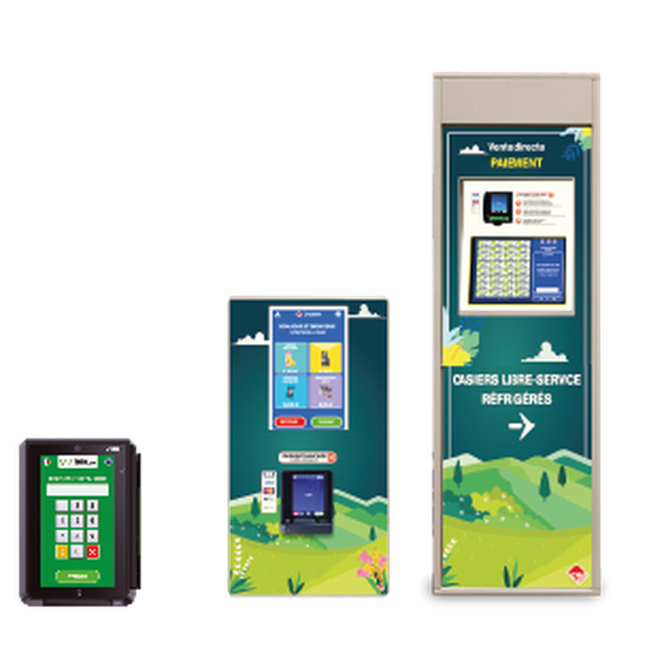 Bornes et interfaces de paiement Casiers Libre Service