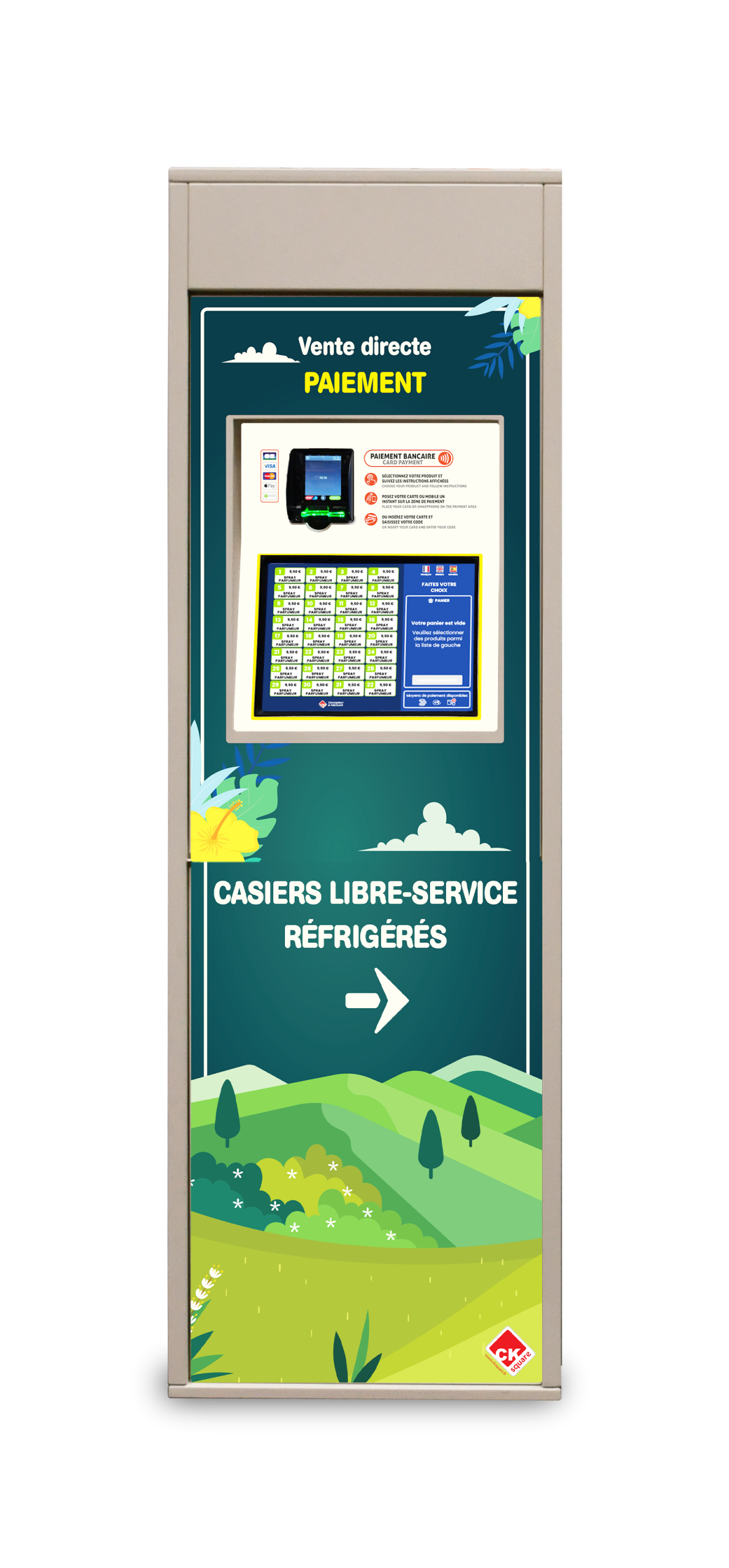 Borne de paiement externe Casiers Libre Service