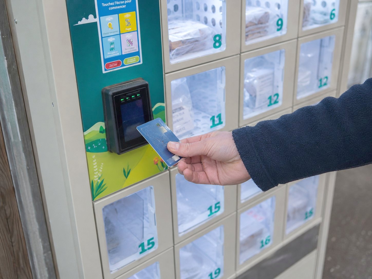 Paiement autonome par carte bancaire sur un Casier simple